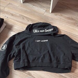 Black Graphic Kids Hoodie